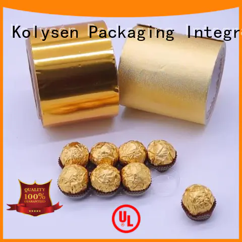 Kolysen convenient gold foil paper cheap wholesale for wrapping chocolate