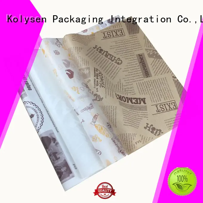 Kolysen Top cooking paper vs parchment paper Supply for sandwich packaging