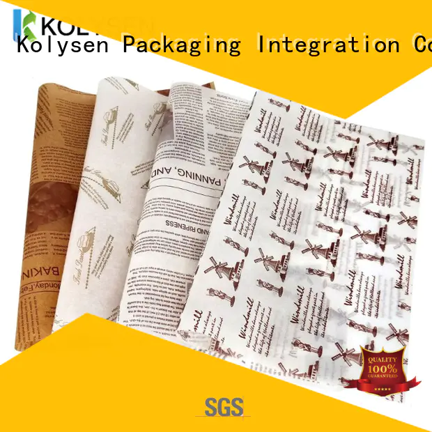 Custom oil proof paper manufacturers For food packing